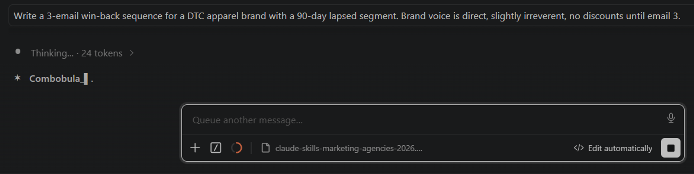 Invoking a Claude Skill with client context